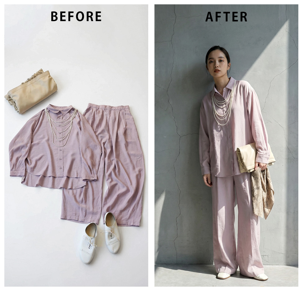 ModaAI Before After Comparison